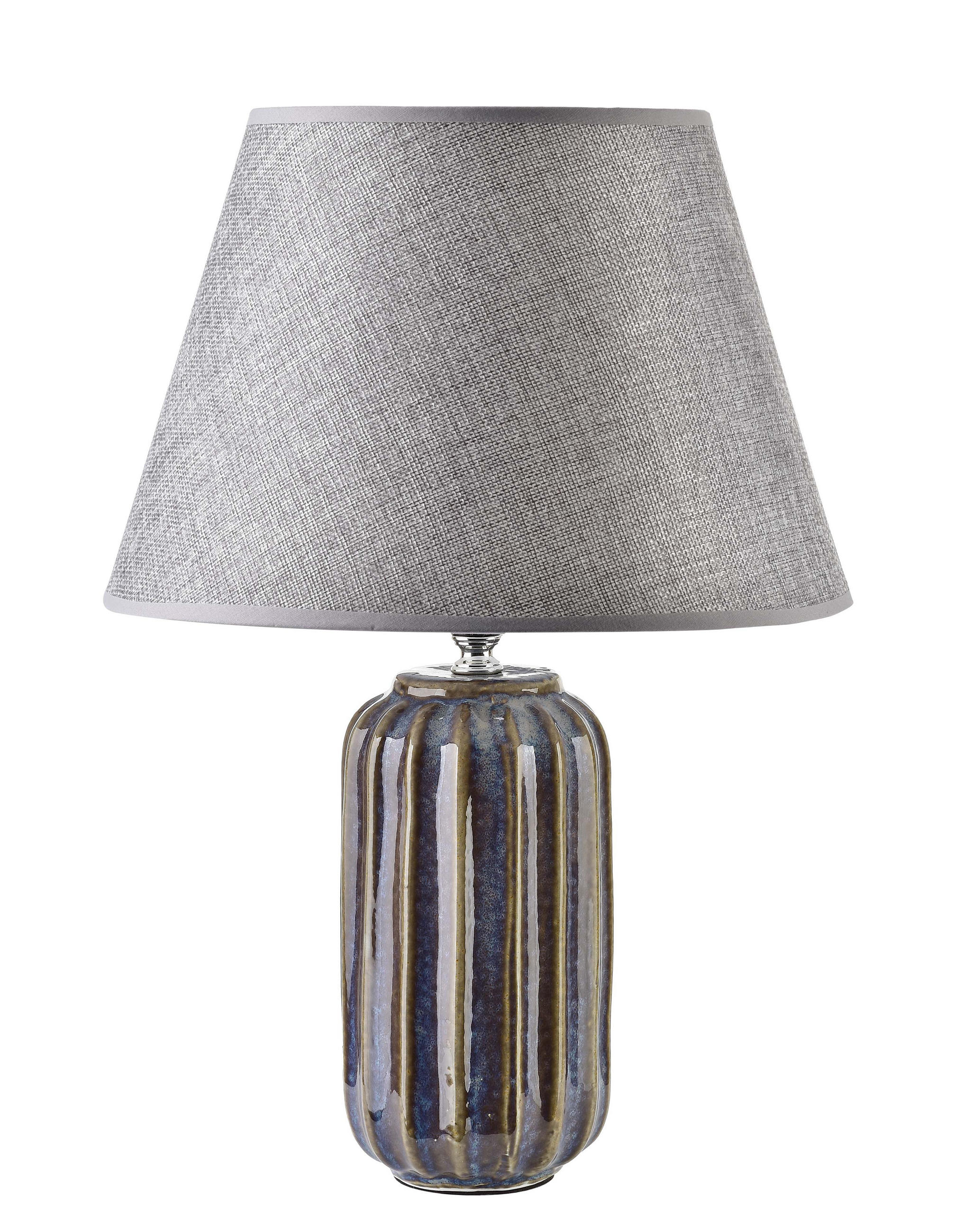 TISCHLAMPE Leti Grey 10/10/41cm Grau Keramik - Grau, Keramik (10/10/42cm) - Mondex