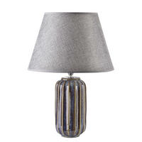 STOLNÍ LAMPA, keramika, šedá - šedá, keramika (10/10/42cm) - Mondex