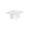 COUCHTISCH quadratisch Marmor Natur Weiß 80/80/50 cm - Weiß Hochglanz/Creme, Holzwerkstoff (80/80/50cm) - designimpex
