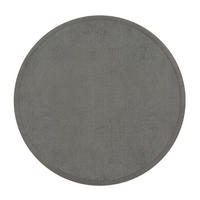 KURZFLORTEPPICH Waschbar, einfarbig, aus Polyester, Grau, Ø 80 cm - Grau, Textil (80/80cm) - KADIMA DESIGN