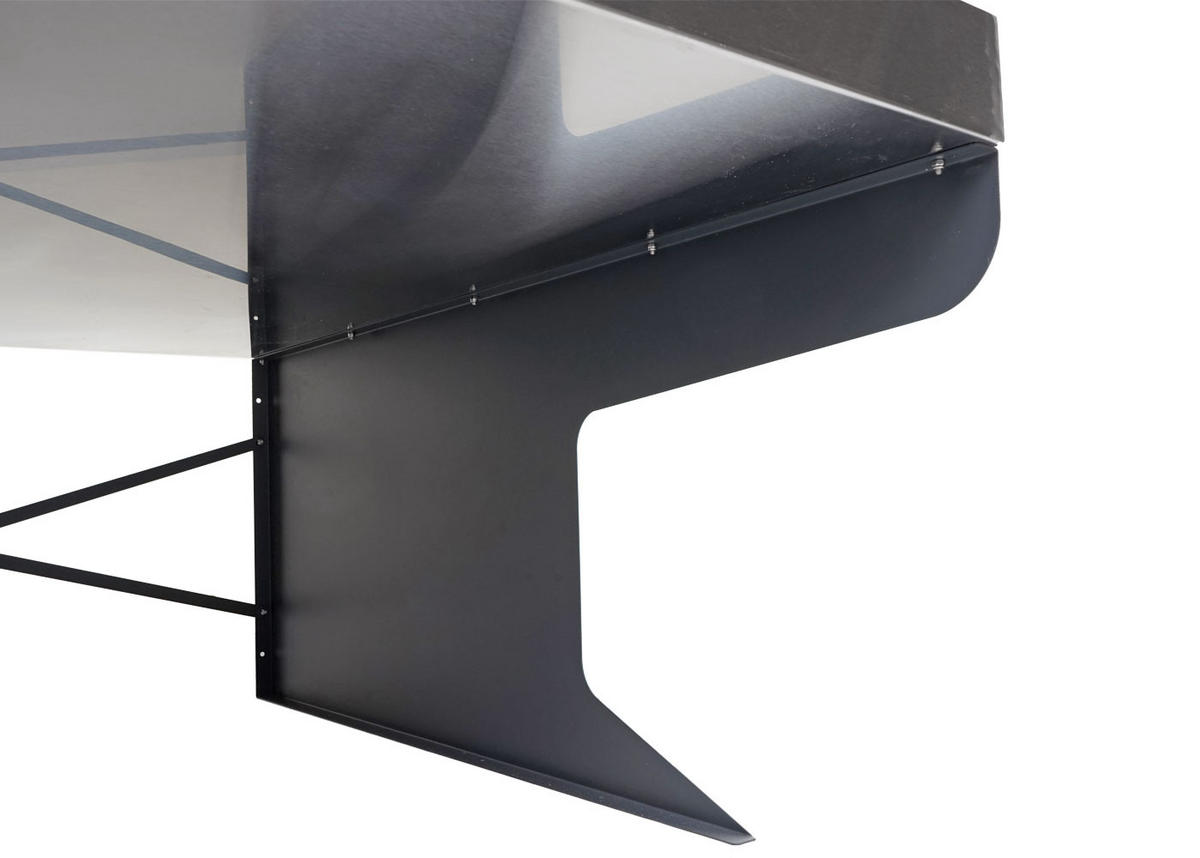 XL MÄHROBOTERGARAGE PFLANZKASTEN Silber, Grau - Silberfarben/Grau, Metall (70/47/100cm) - MCW