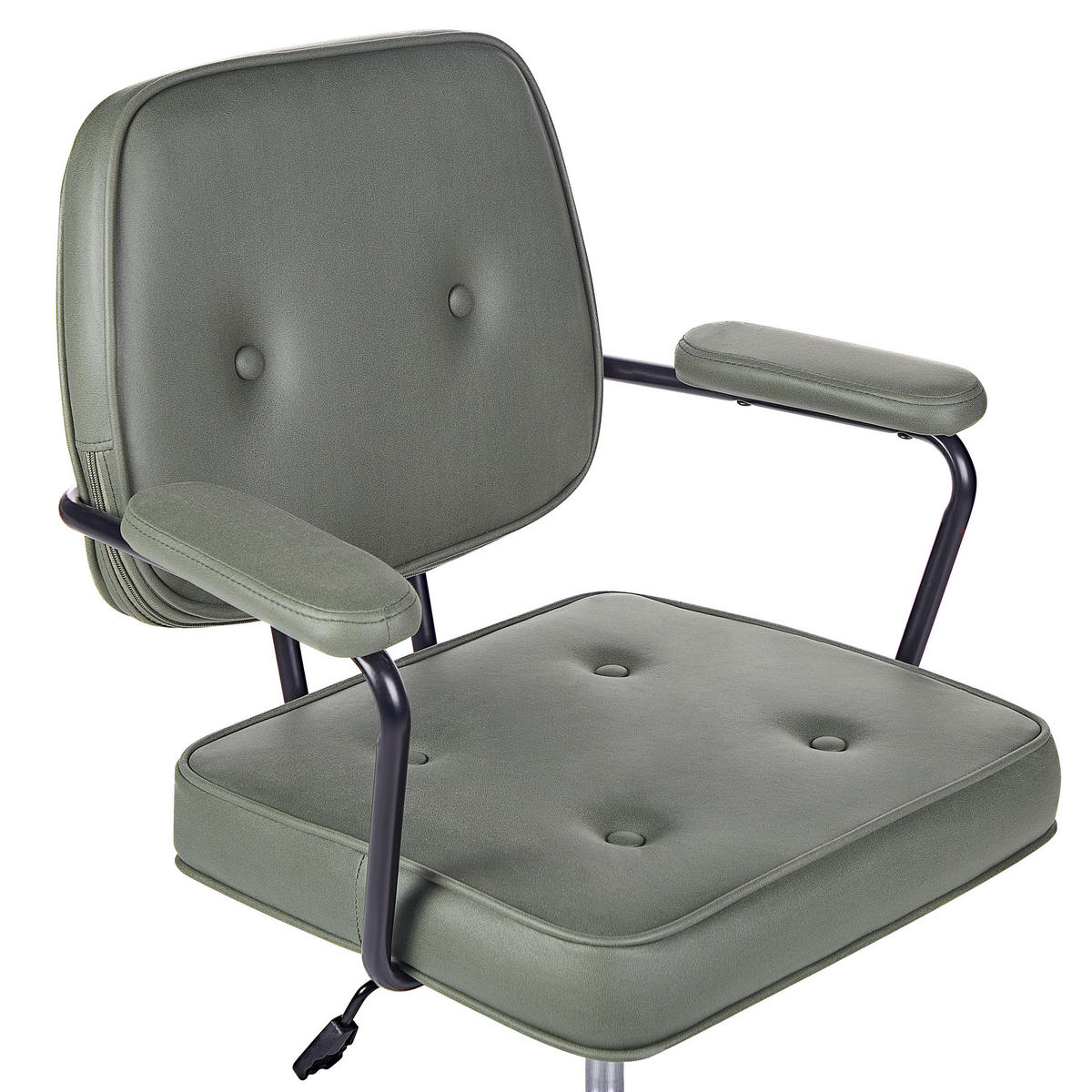 BÜROSTUHL Kunstleder Grün Pawnee - Grün, Textil/Metall (60/90/43cm) - Beliani