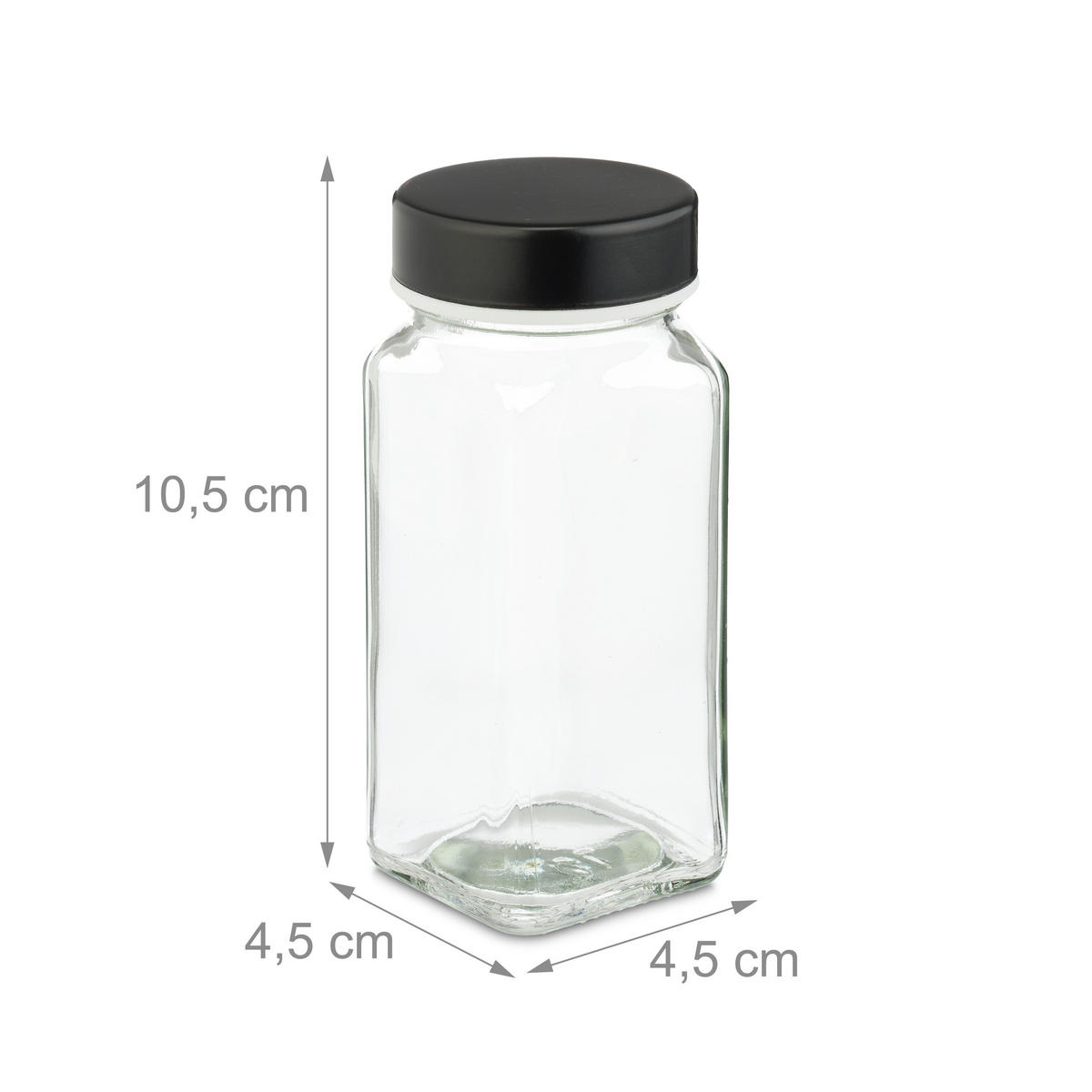 GEWÜRZREGAL - Schwarz, Glas/Papier (38.5/25.5/12.5cm) - Relaxdays