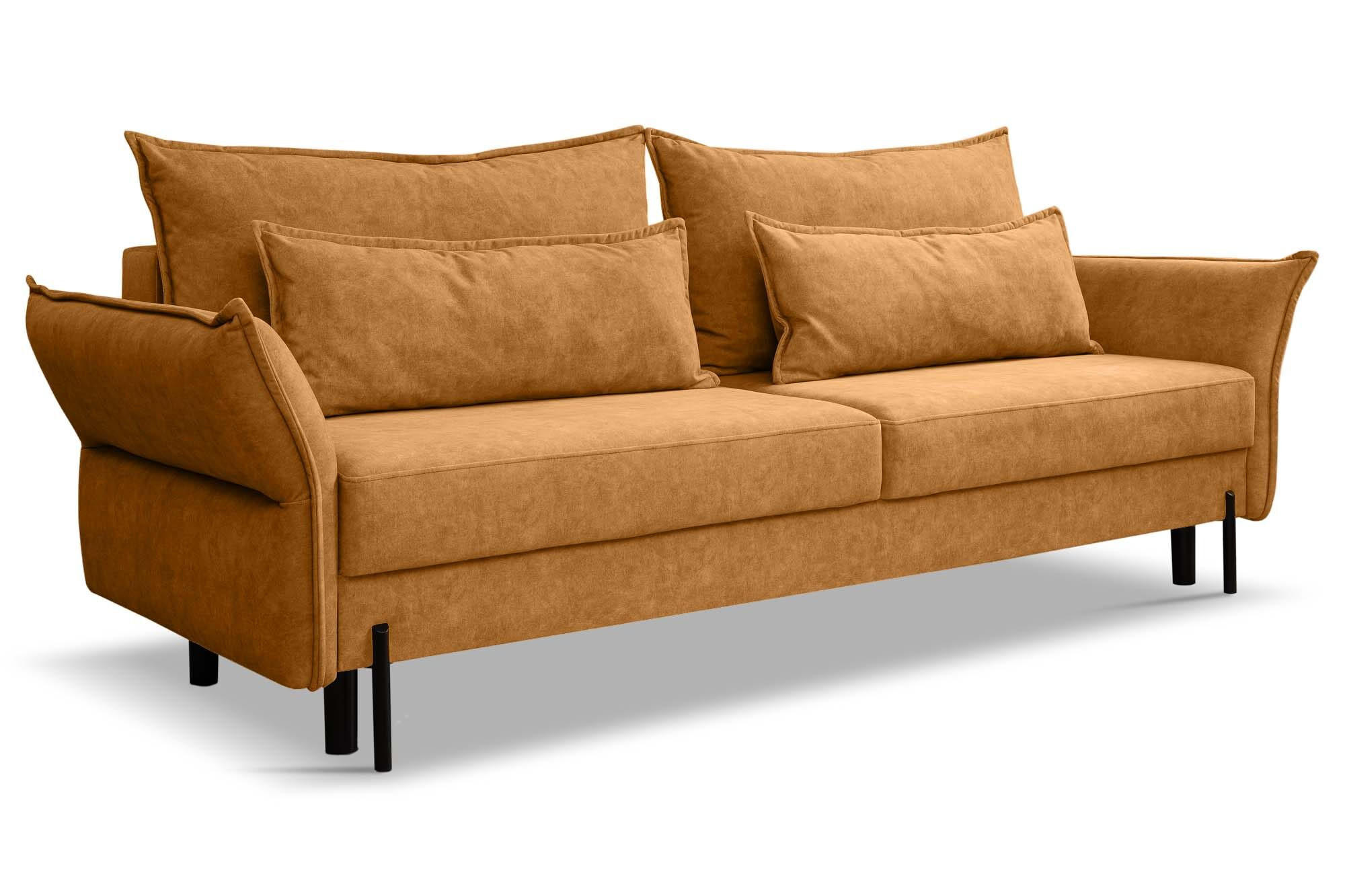 SCHLAFSOFA Volio mit Bettzeugcontainer Golden - Goldfarben, Holz/Textil (239/91/96cm) - Kaiser Möbel
