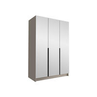 KLEIDERSCHRANK Calia III - Kaschmir/Schwarz, Holzwerkstoff/Metall (150/215/58cm) - MIRJAN24
