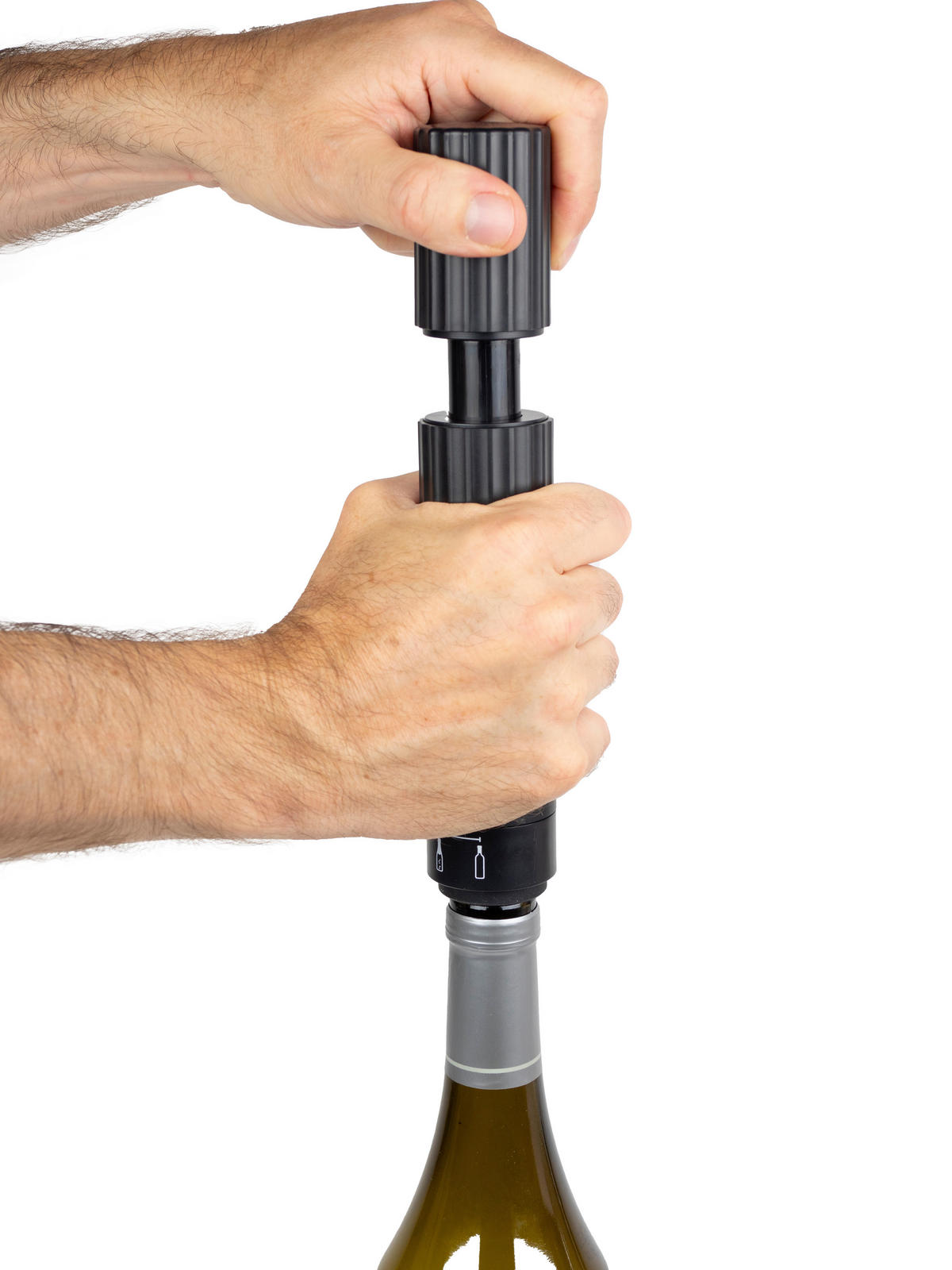 GESCHENKSET Fresh n Preserve Kühlmanschette und Weinpumpe - Schwarz, Kunststoff (10/20cm) - PEUGEOT