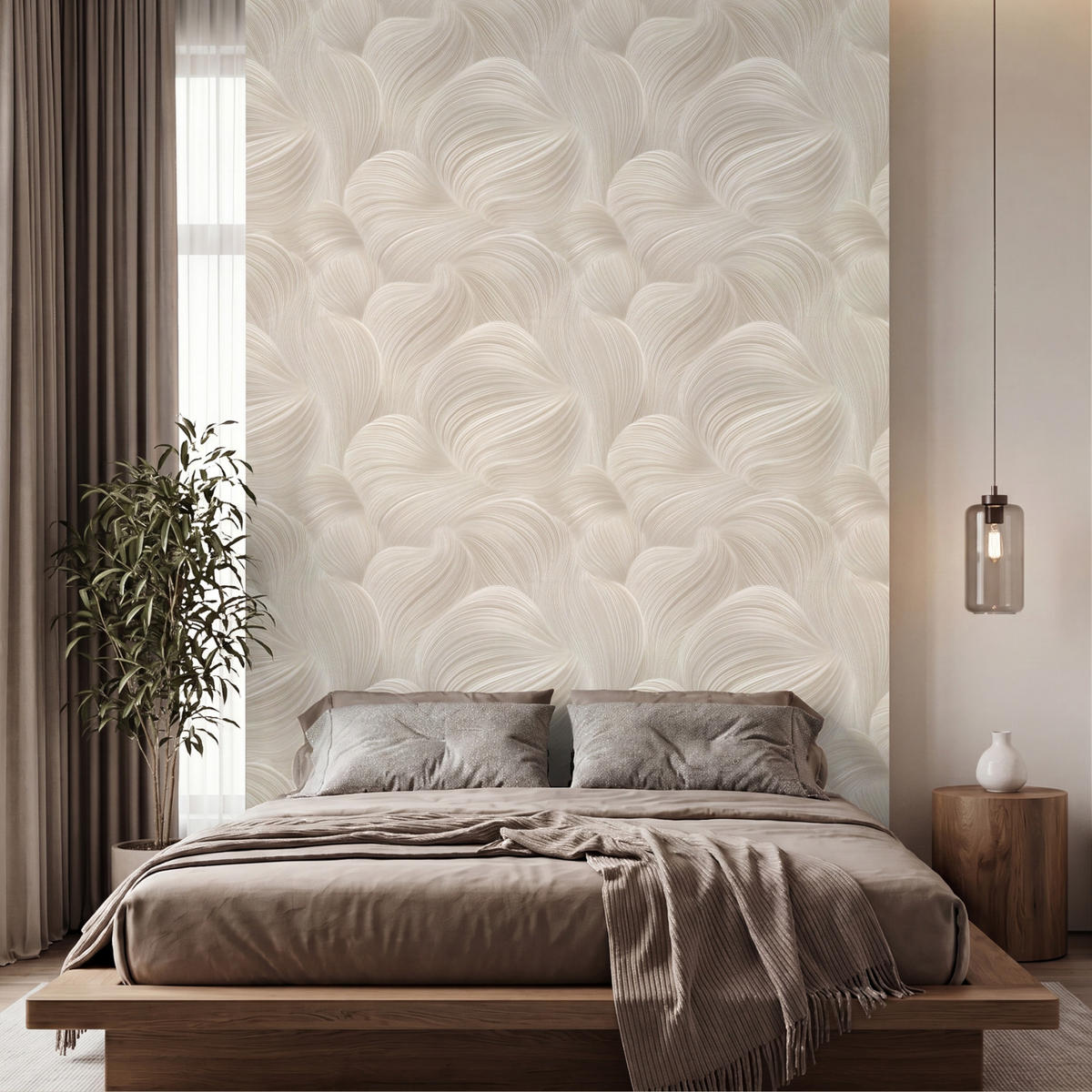 TAPETE - Lines - Ventilator - Beige - 200x300 cm - Creme, Papier (200/300cm) - OnlyWow