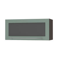 KLAPPHÄNGESCHRANK Kvantum W4BS/80 Mint Matt / Lava Matt 80 / 32,5 / 36cm - Dunkelgrau/Mintgrün, Holz/Holzwerkstoff (80/36/32.5cm) - Feldmann-Wohnen
