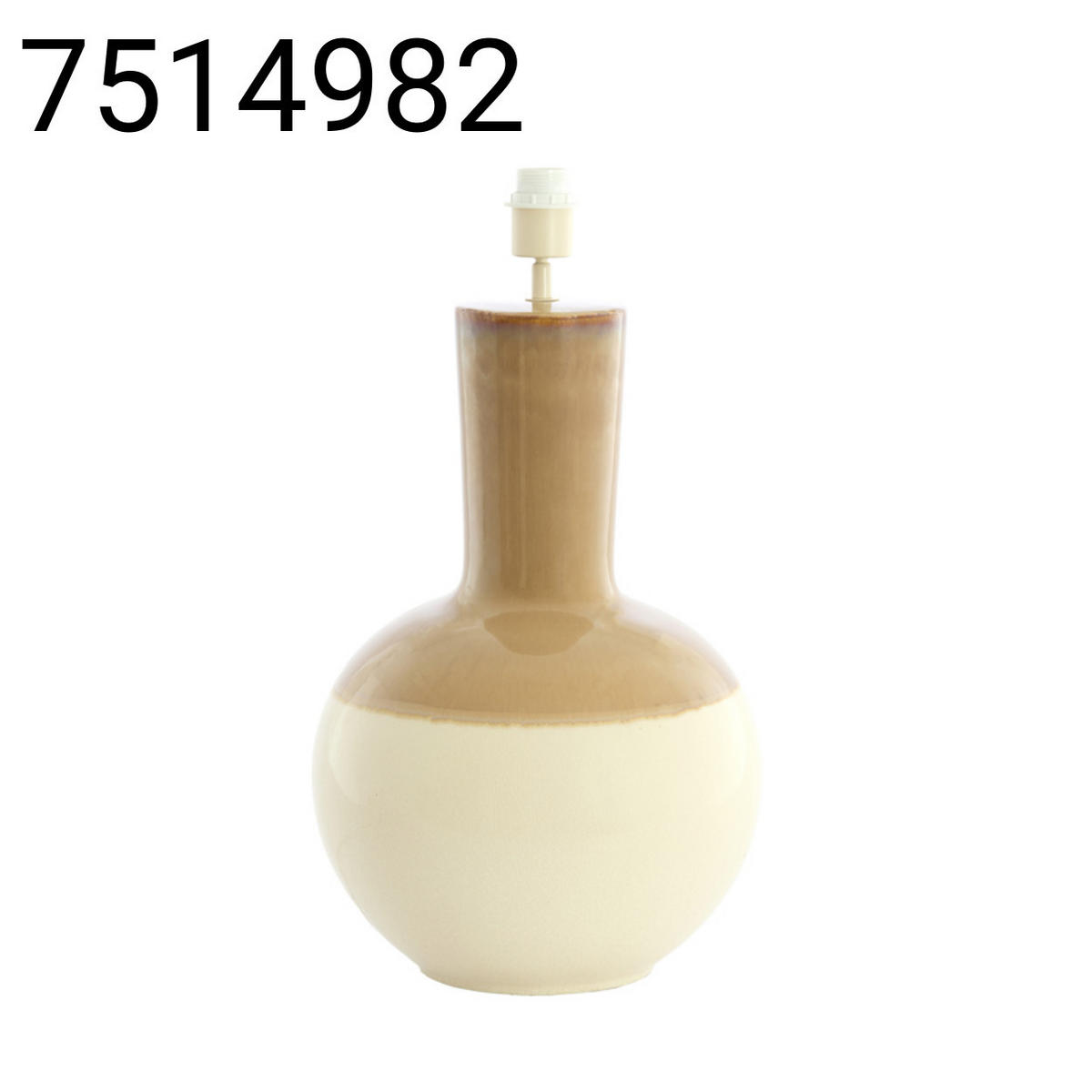 LAMPENFUSS Ulloa - Braun - 34/34/62 cm - Braun, Keramik (34/34/62cm) - Light & Living