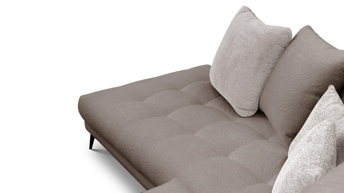 ECKSOFA CALME 5-Sitzer, beige und écru - Beige, Holz/Textil (294/229cm) - Courtois Laville