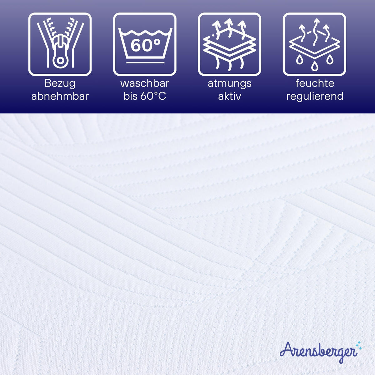 GEL-MATRATZE LINA, Höhe 11cm, 140x200cm - Weiß, Textil (140/200cm) - Arensberger