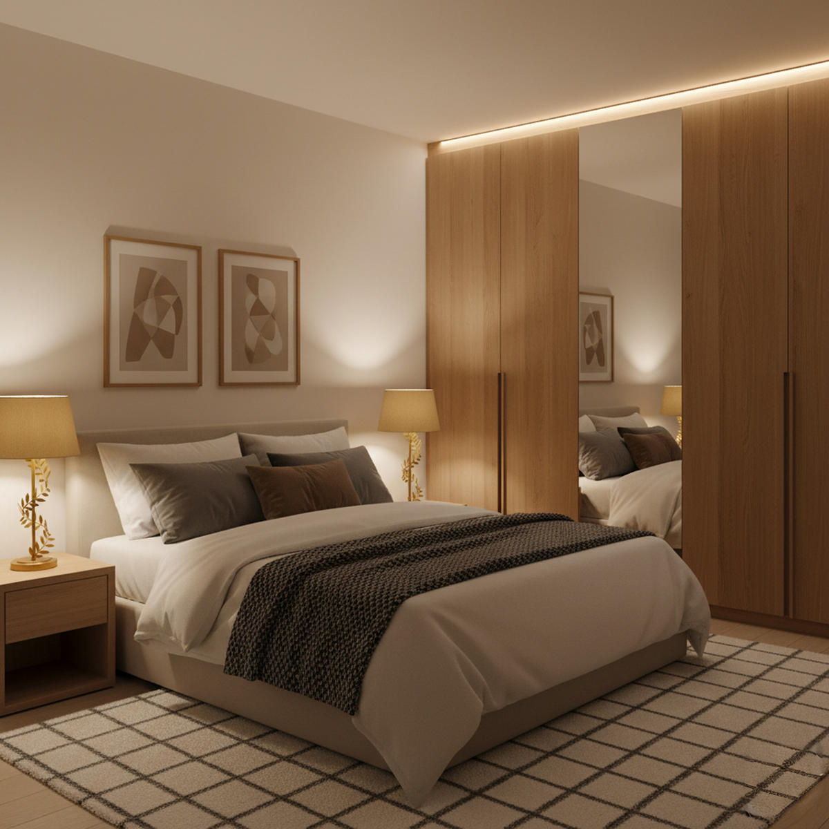 TISCHLAMPE - Goldfarben, Textil/Metall (27/27/55cm) - Relaxdays