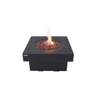 FEUERSTELLE Branford in Beton-Optik schwarz aus Faserbeton - Schwarz, Stein (97/50/97cm) - Elementi