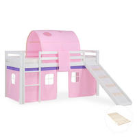 HOCHBETT Rosa 90/200 cm mit Lattenrost - Weiß/Rosa, Holz (90/200cm) - Homestyle4u