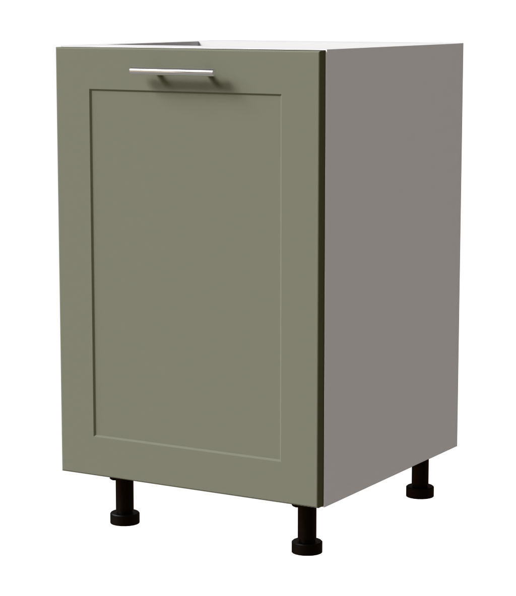 Feldmann-Wohnen Küchenunterschrank Grün, Weiß 50x82x50 cm
