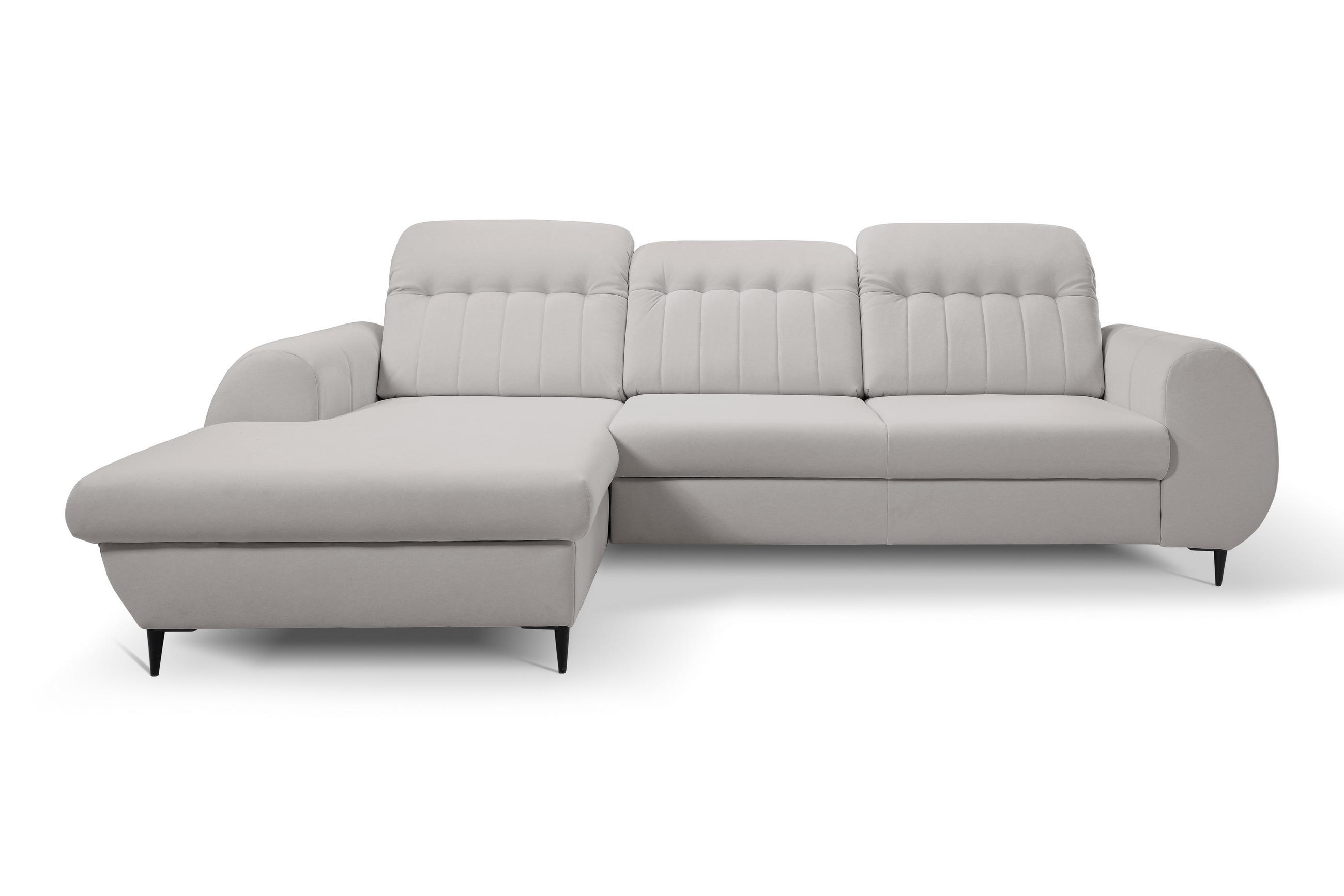 Masseno Ecksofa Hellgrau 275x166 cm