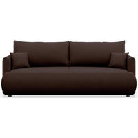SCHLAFSOFA Ovo Mini Braun Chenille Easy Clean - Schwarz/Braun, Kunststoff/Textil (226/90/97cm) - Selsey