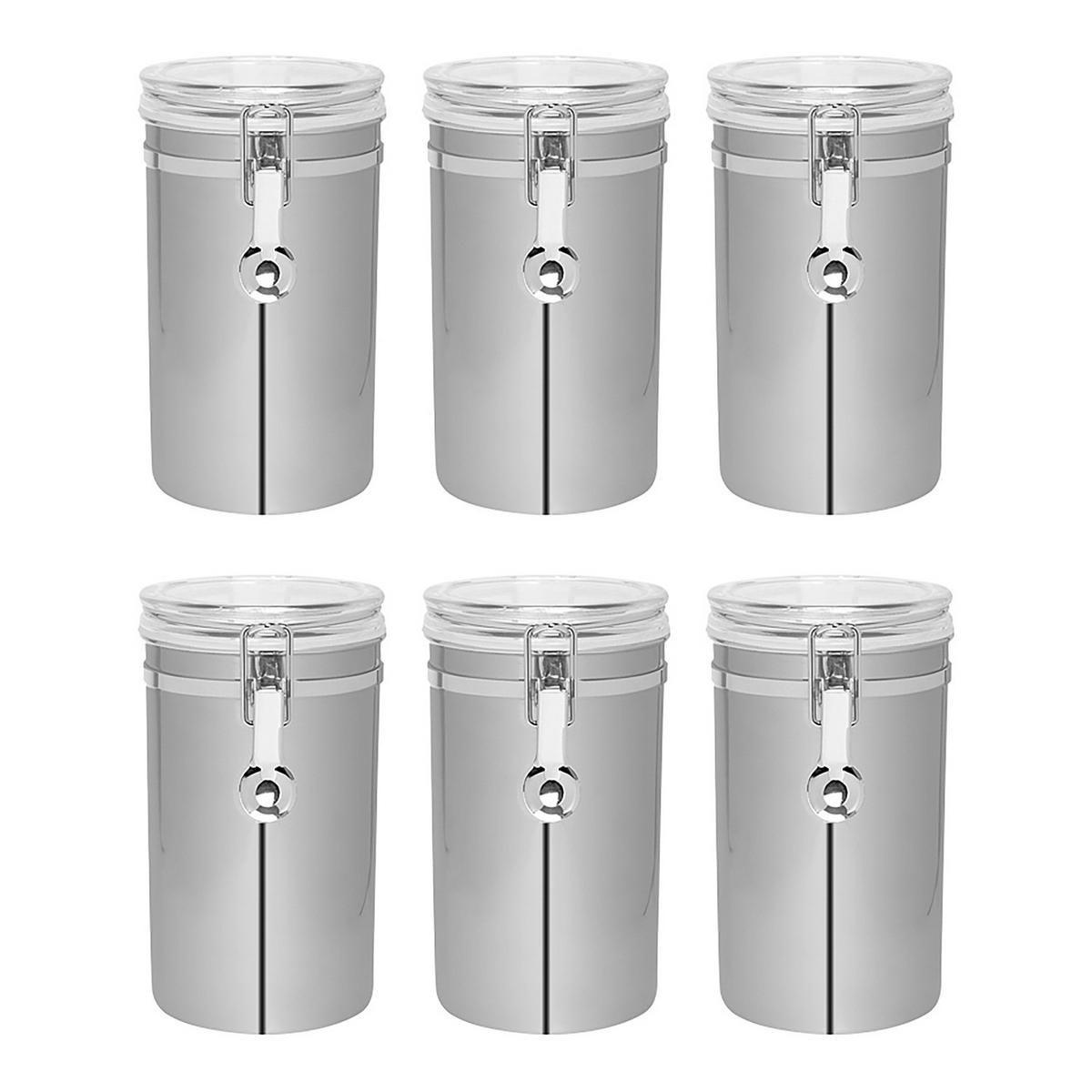 VORRATSDOSE (6er Set) Canister - Silberfarben, Metall (10/18/10cm) - Butlers