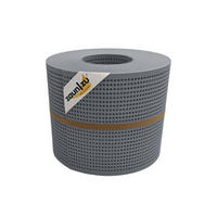 SICHTSCHUTZSTREIFEN PP Premium Gelocht 30 Prozent Streifen Fenstergrau 26m - Hellgrau, Kunststoff (2600/19cm) - ZAUN|ZU
