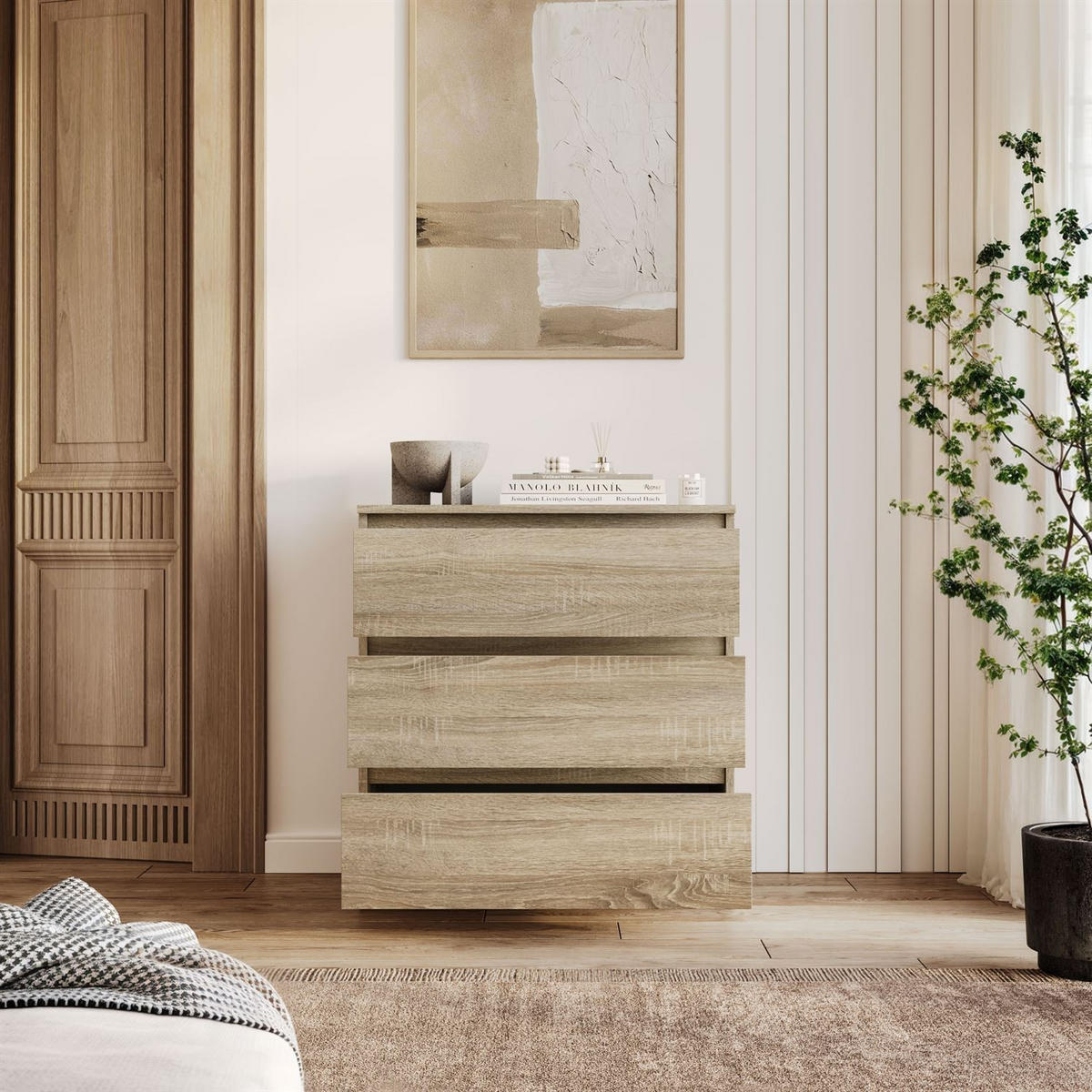 HIGHBOARD HANA M3 Sonoma Eiche - Sonoma Eiche, Holzwerkstoff (70/75/40cm) - Lookway