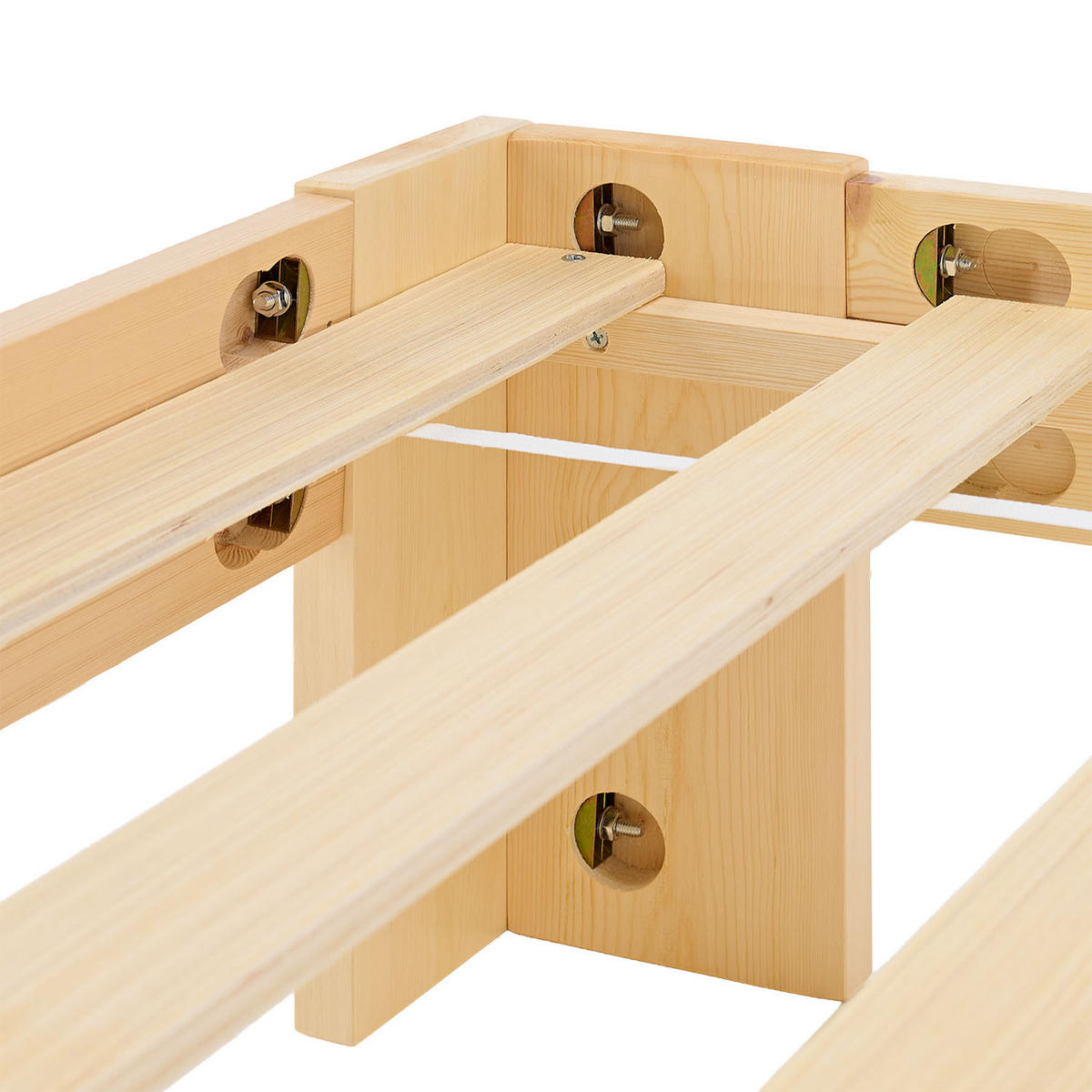 HOLZBETT mit Stauraum 90/200 cm natur - Braun, Holz (90/200cm) - Homestyle4u