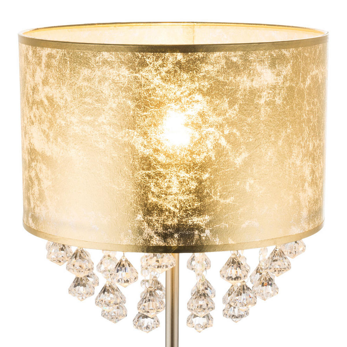 LED TISCHLEUCHTE Kristall Gold Metall - Goldfarben, Metall (32/32/56cm) - Globo Lighting