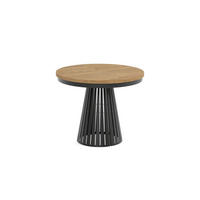 ESSTISCH Cone Bis - Eichefarben/Schwarz, Holzwerkstoff/Metall (100/100/76cm) - Meblini