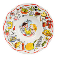 TELLER Buon Appetito in Bunt - 24cm - Multicolor, Keramik (24/24/9.6cm) - Blond Amsterdam