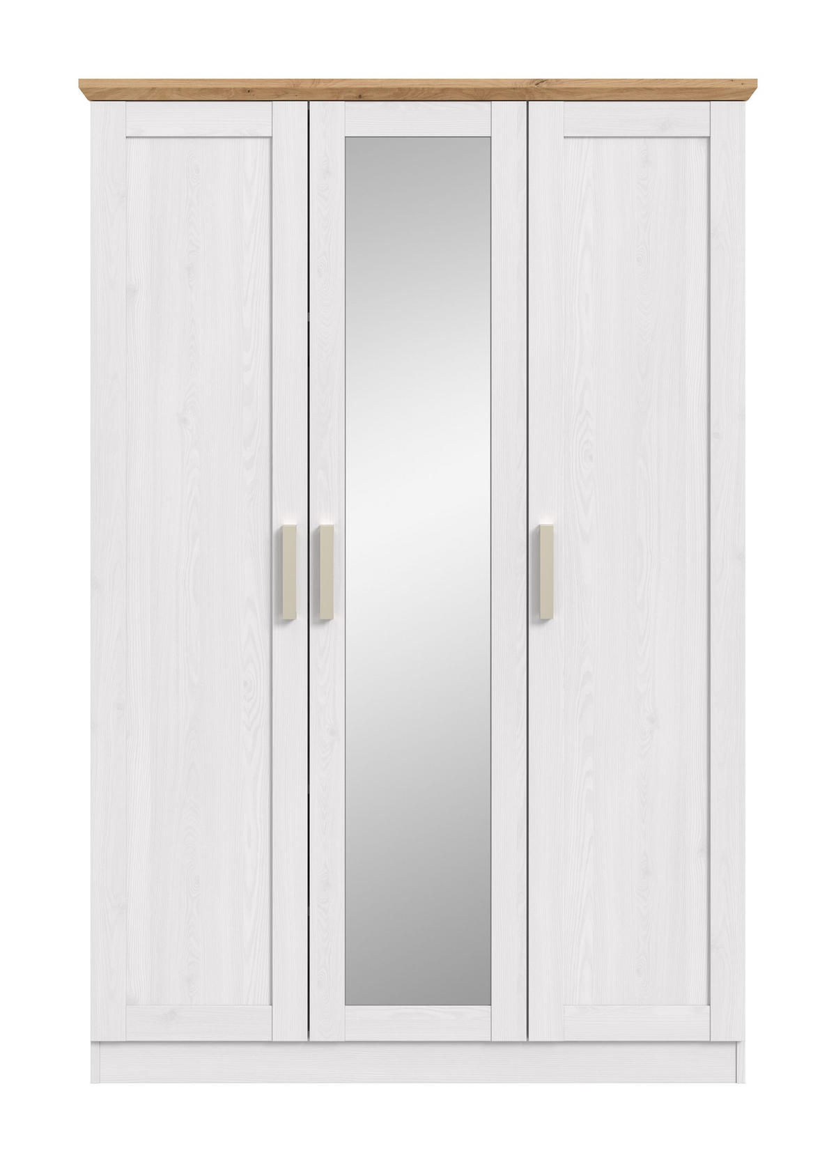 KLEIDERSCHRANK 3-türig FLORENZ (B/H/T: ca. 124/185/54 cm) in Sibiu Lärche Nachbildung/Sibiu Lärche Nachbildung - Lärchefarben, Holzwerkstoff (124/185/54cm)