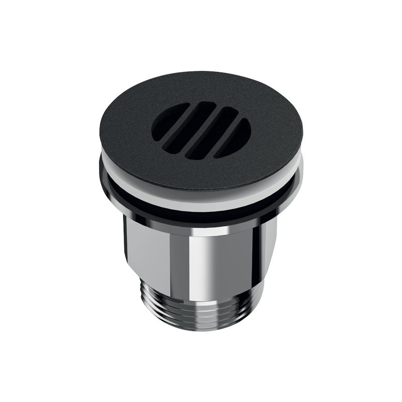ABLAUFVENTIL HYGIENA matt schwarz gewölbtes Einlaufgitter für Edelstahlwaschtisch - Chromfarben, Metall (10/6.5/12cm) - Delabie