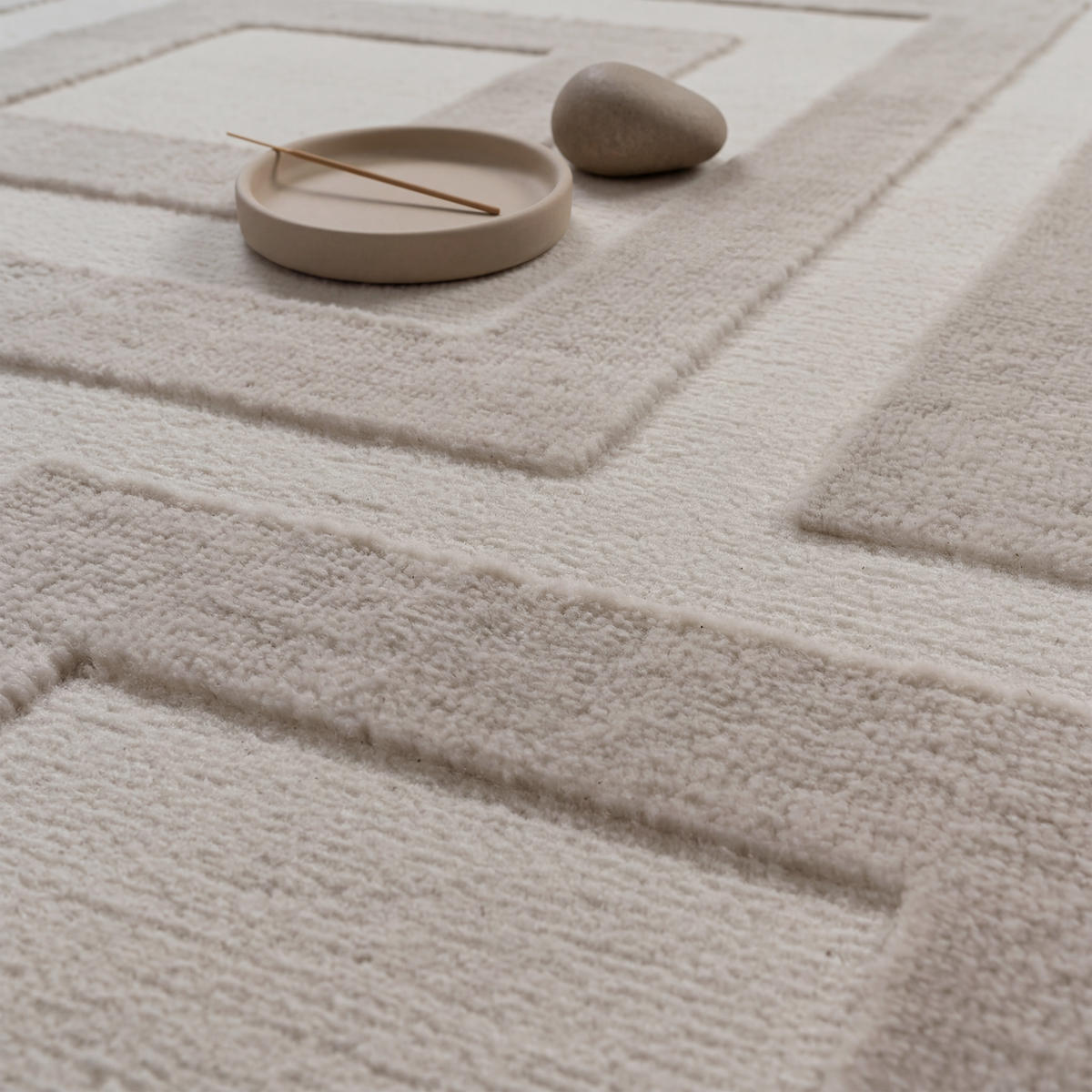 KURZFLORTEPPICH 80/250 cm Tinos 574 - Creme, Textil (80/250cm) - Paco Home