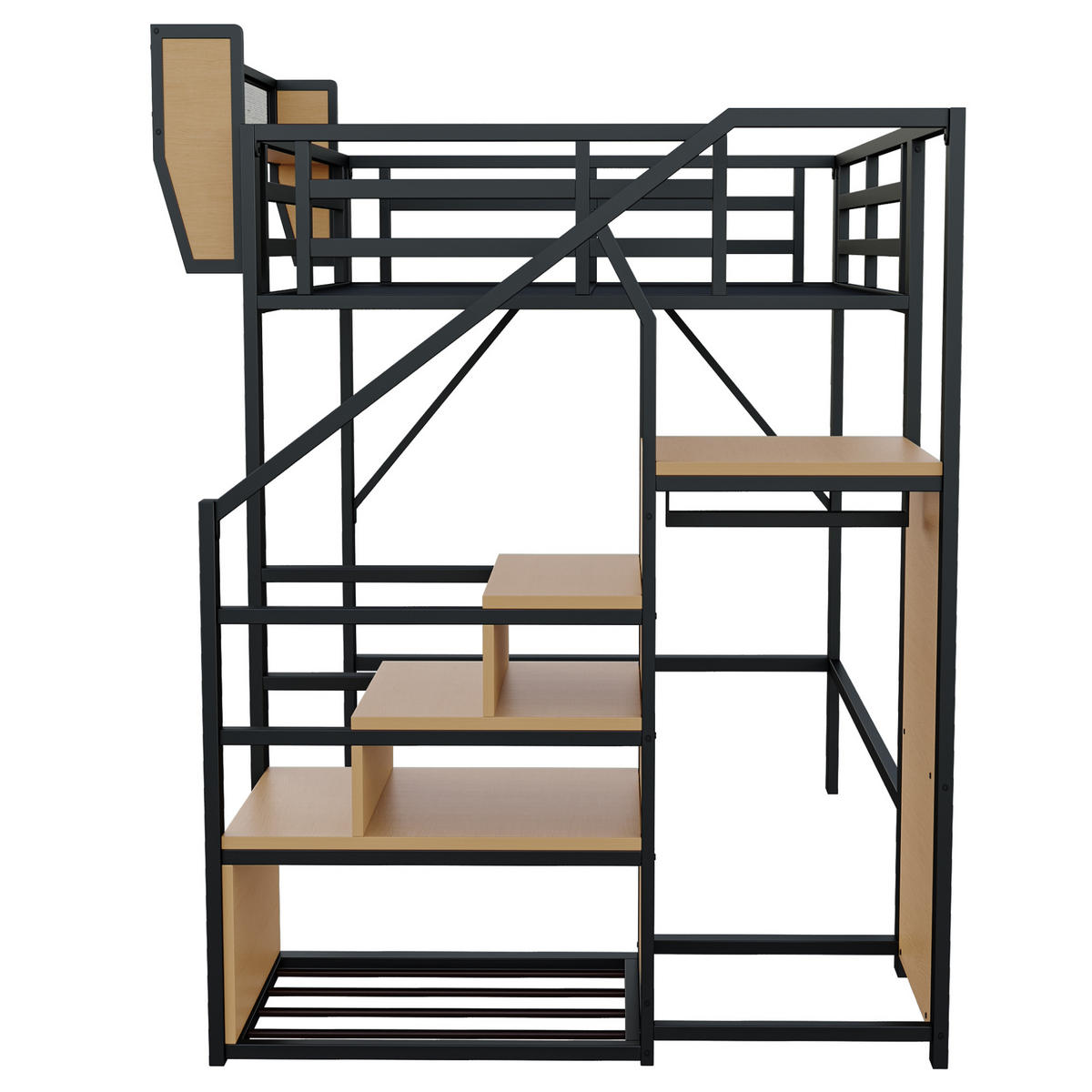 HOCHBETT Metall 140/200 cm Schwarz - Schwarz, Metall - Raumix