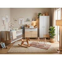 BABYZIMMER Set Lovis 3-teilig - Eichefarben/Hellgrau, Holz/Holzwerkstoff (1/1/1cm) - arthur berndt