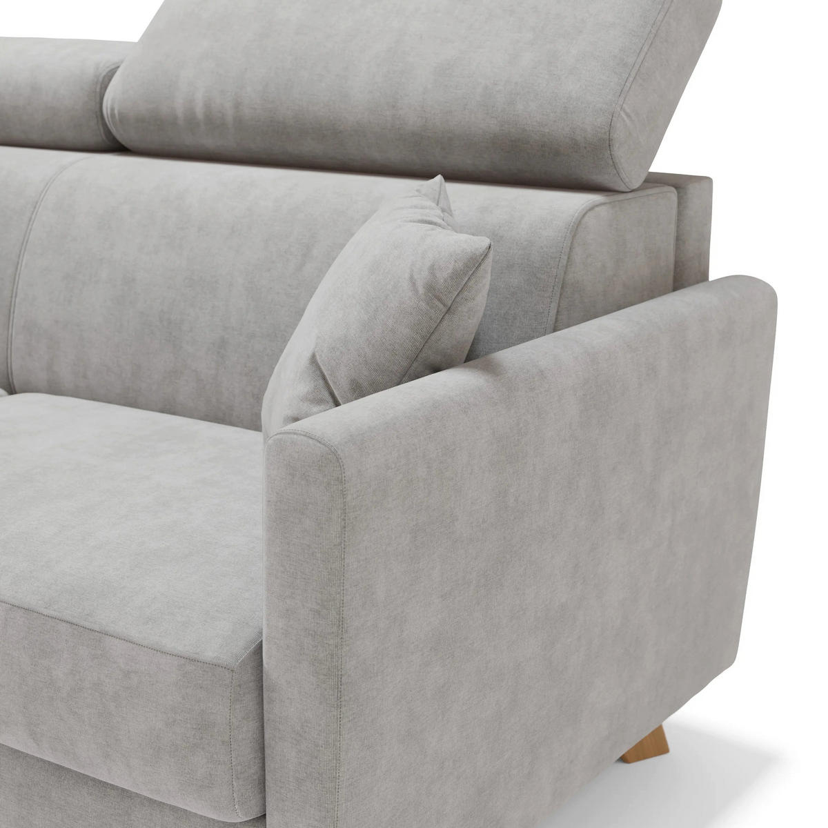 SCHLAFSOFA Francy - Grau, Metall (180/92/97cm) - Divani.store