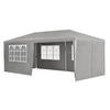PARTYZELT Gartenzelt dunkelgrau 3x6 m - Grau, Metall (300/250/600cm) - Juskys