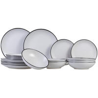 GESCHIRRSET18-TEILIG GESCHIRRSETSpeckle 18-teilig - Weiß, Keramik (2/2/1cm) - Cosy & Trendy