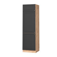 KÜCHENSCHRANK Fame-Line Anthrazit-Gold 60 cm - Honigeiche/Anthrazit, Holzwerkstoff (60/206.8/58.1cm) - Vicco