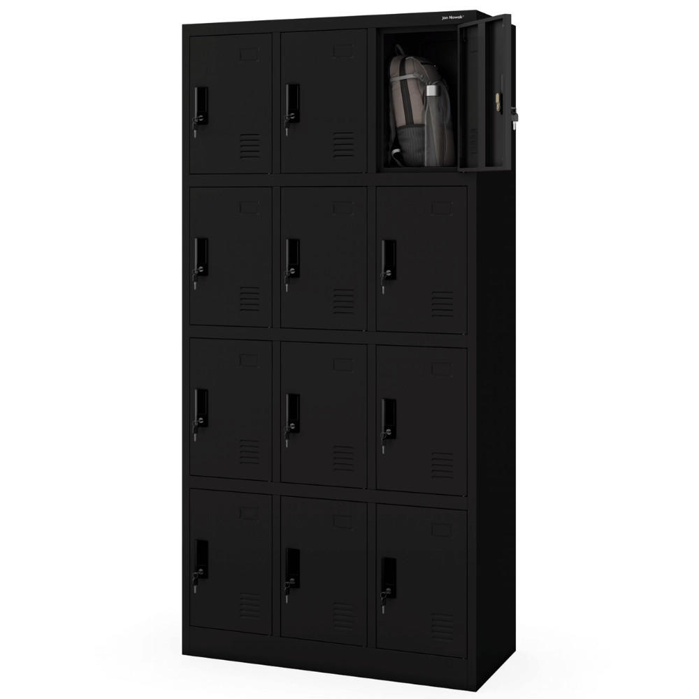 Jan Nowak Schliessfachschrank Schwarz 90x185x40 cm