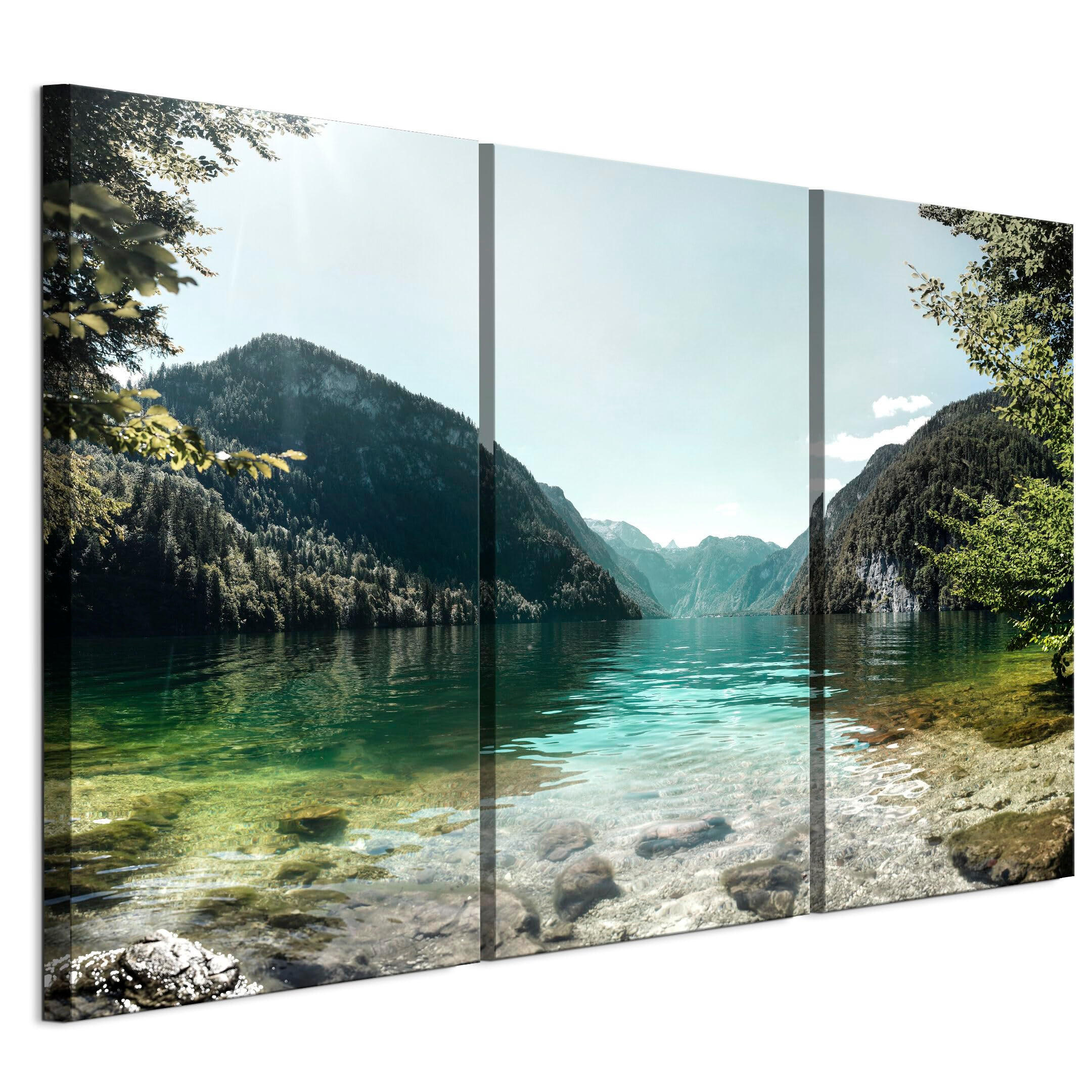 LEINWANDBILD See 3-tlg. 120x80 cm - Multicolor, Holz (120/80cm) - LUMASOUL