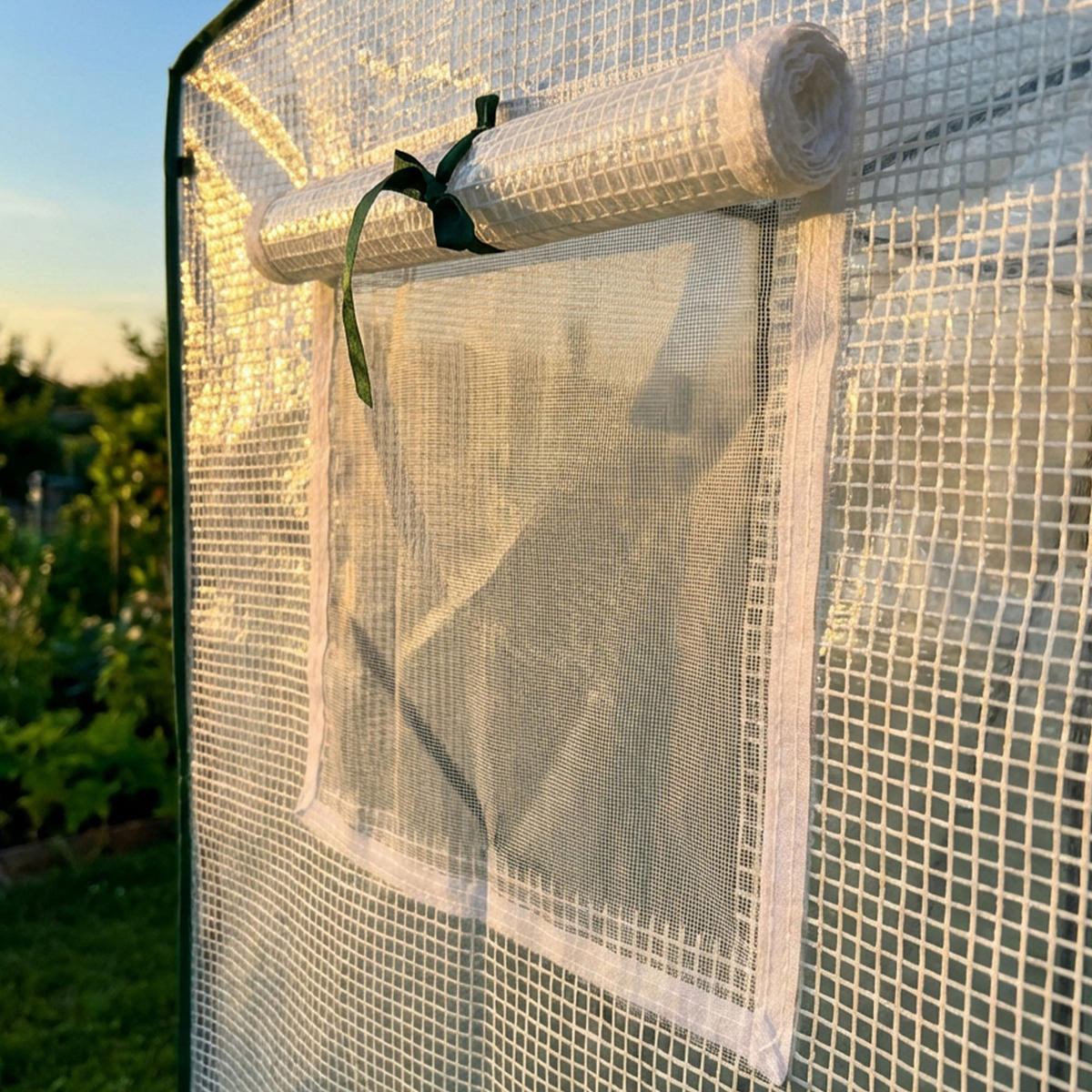 GEWÄCHSHAUS in Hausform, Weiß, 200x140x200 cm - Weiß, Metall (200/200/140cm) - Akord