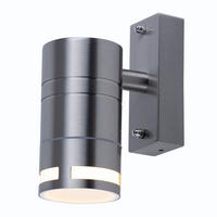 LED AUSSEN-WANDLEUCHTE Edelstahl Silber - Silberfarben, Glas (6/12.5/11cm)