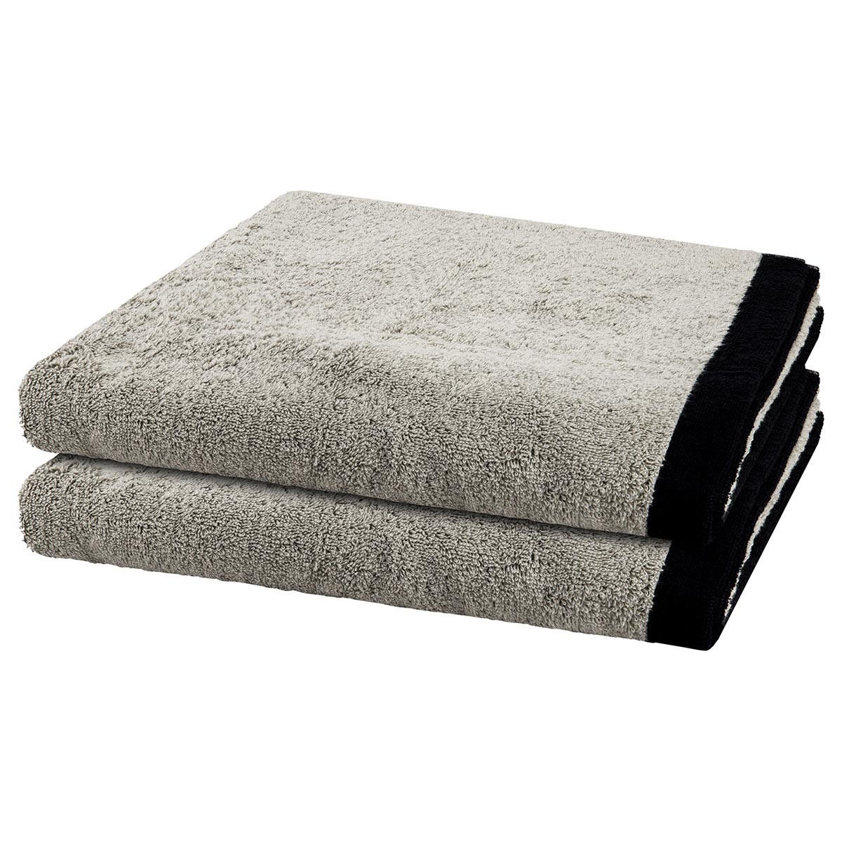 DUSCHTUCH Lifestyle Splash 2er-Set - Grau, Textil (70/140cm) - Cawö