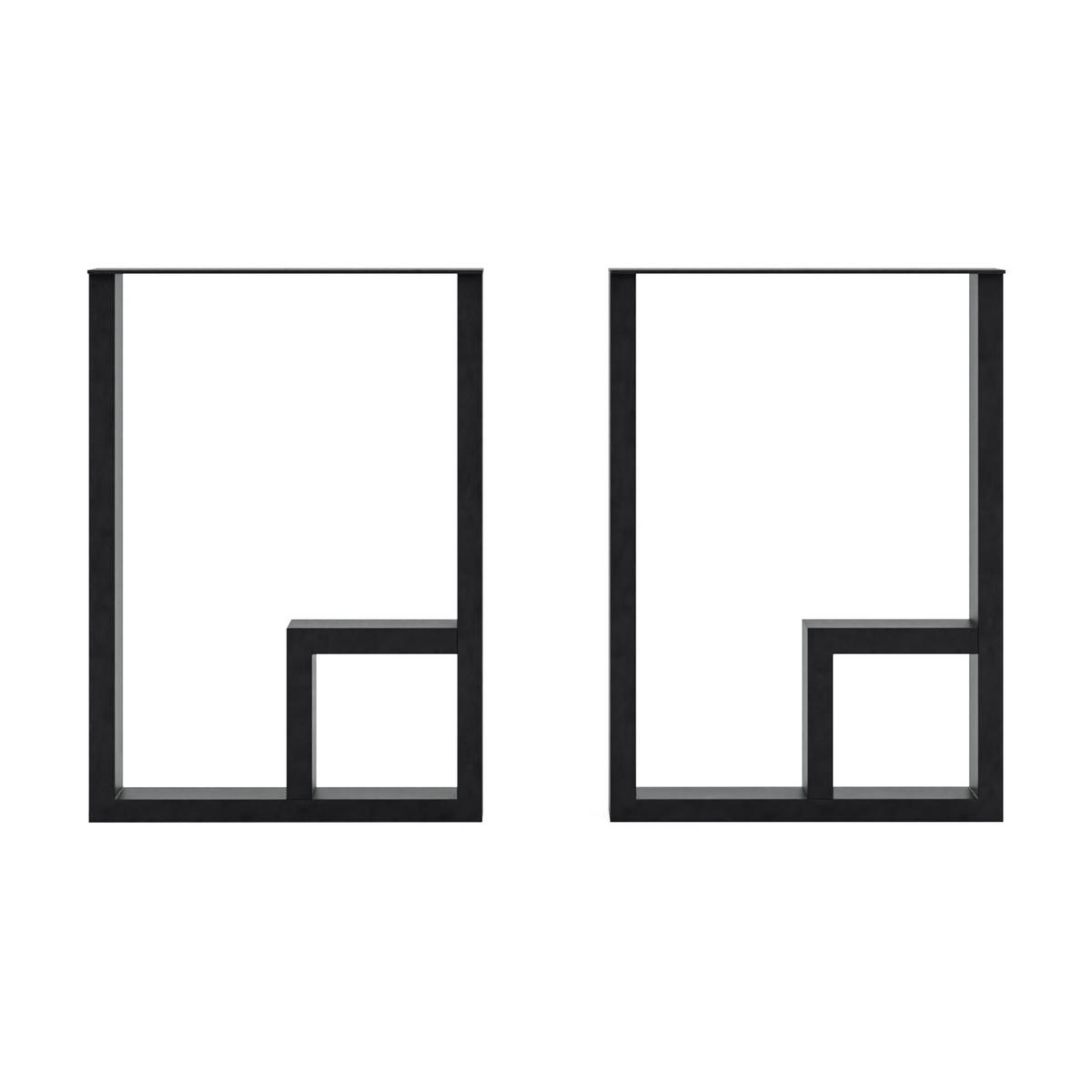 TISCHGESTELL-SET 2 TLG. Kauhava - Schwarz, Metall (30/42/7cm) - [en.casa]