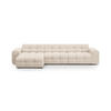 ECKSOFA links Kendal aus strukturiertem Stoff beige 5 Sitzplätze - Beige, Textil (173/357cm) - Micadoni