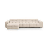 ECKSOFA links Kendal aus strukturiertem Stoff beige 5 Sitzplätze - Beige, Textil (173/357cm) - Micadoni