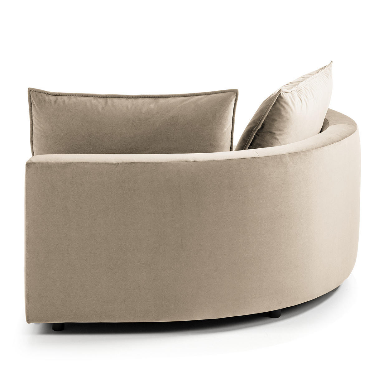 OTTOMANE - modular - Beige/Schwarz, Kunststoff/Textil (126/82/154cm) - home24