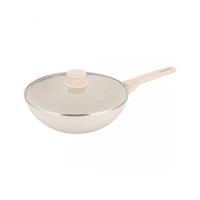 WOK Creme 28/28/8 cm 64479 - Creme, Metall (28cm) - Klausberg 