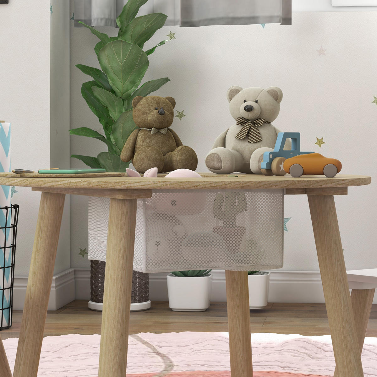 KINDERSITZGRUPPE DE-17517 Naturholz/Weiß - Naturfarben, Holzwerkstoff (60/44/60cm) - ComfortXL