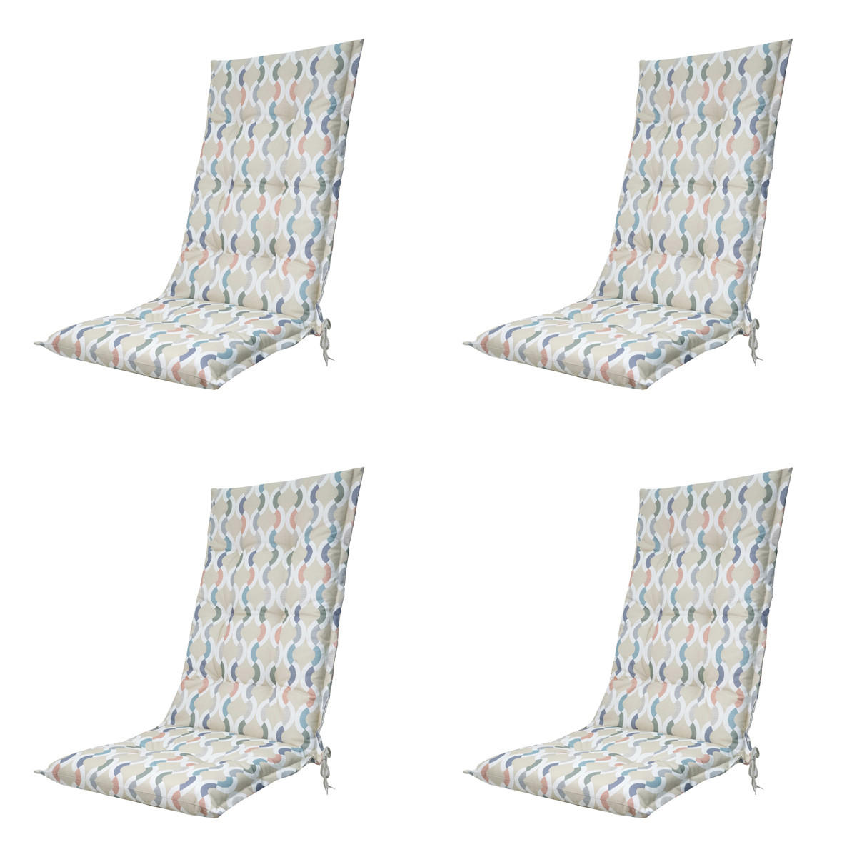 GARTENSTUHLKISSEN Trivia 123/50 cm 4er-Set - Pastellblau, Textil (50/7/123cm) - Madison