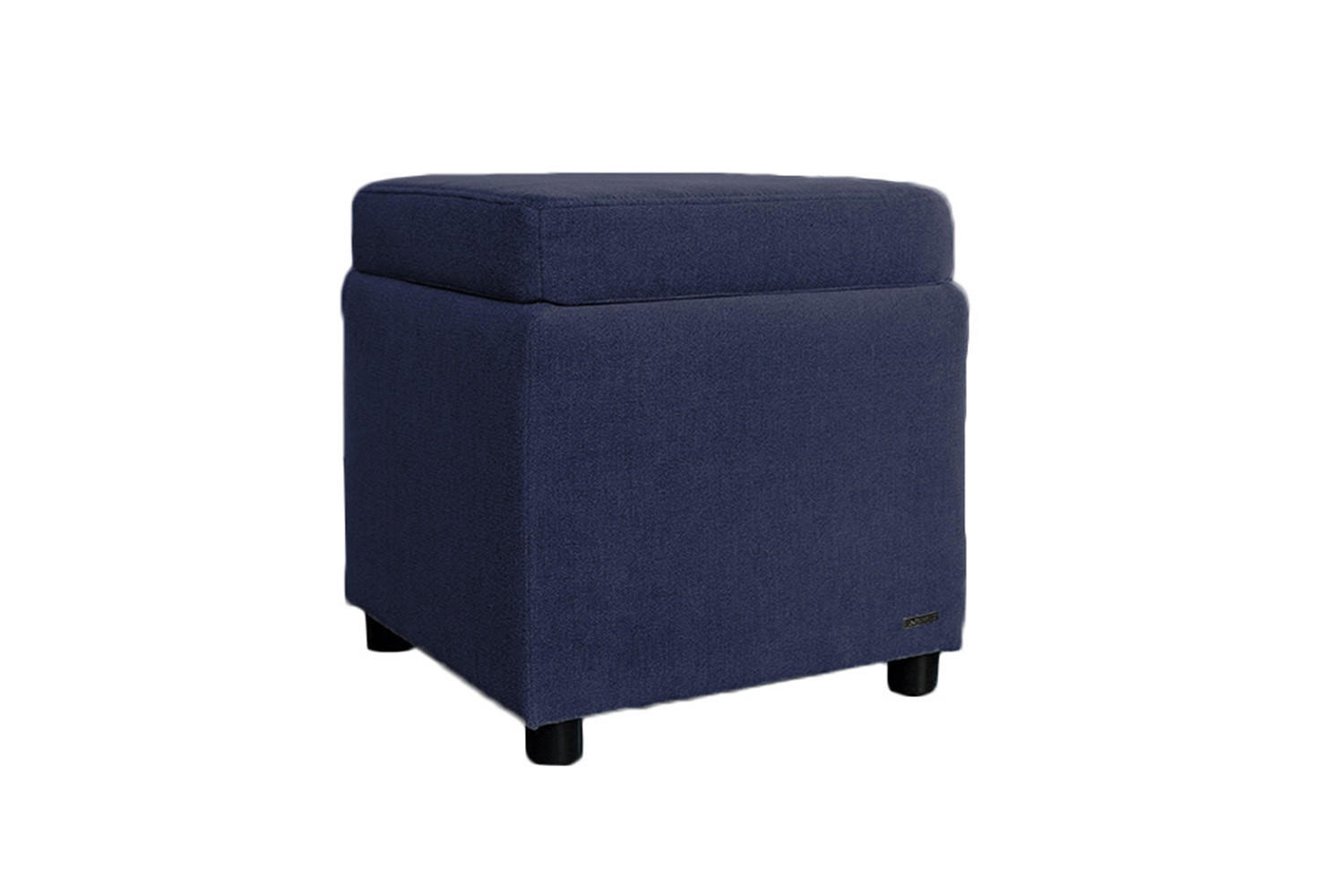 HOCKER IDA Anthrazit Webstoff - Anthrazit, Textil (45/45/45cm) - KAWOLA